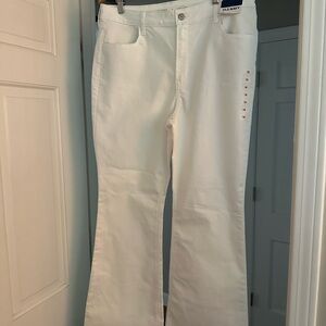 Old Navy White Flare Wide Leg Jeans